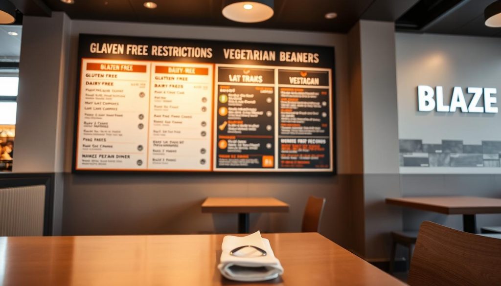 Blaze Pizza dietary restrictions menu