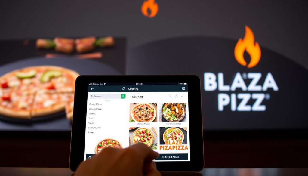 Blaze Pizza online catering order