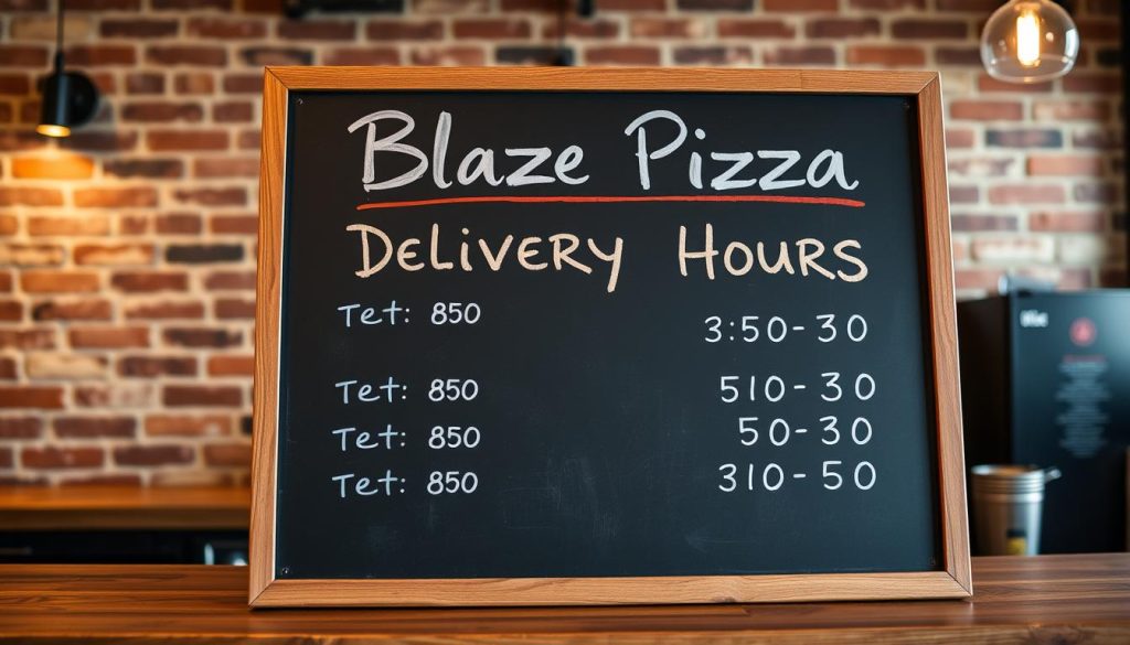 Blaze pizza delivery hours