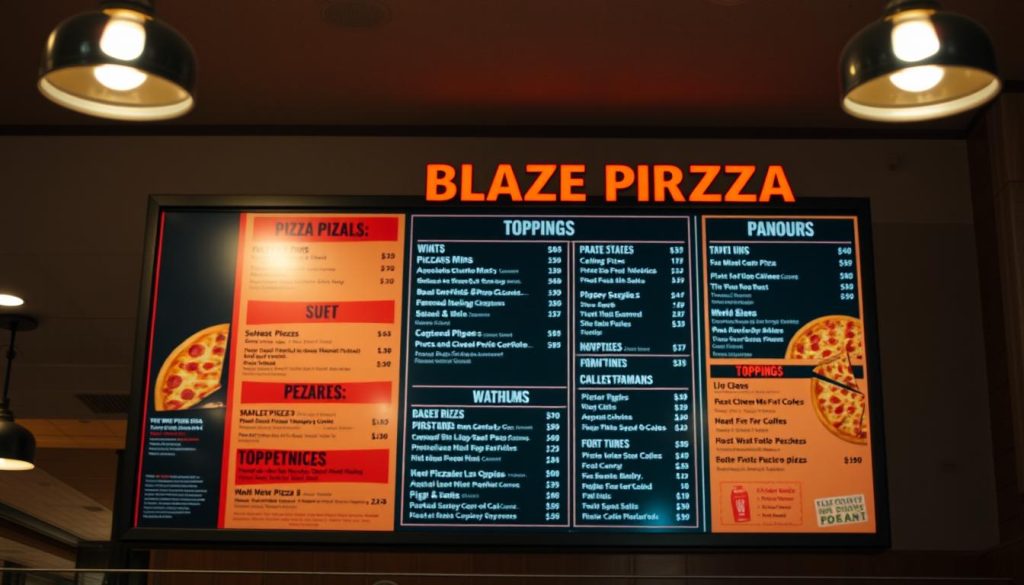 Blaze pizza menu prices