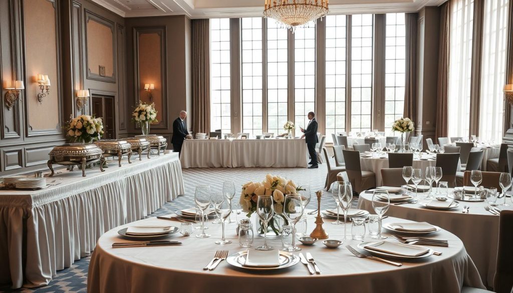 Corporate catering event setup