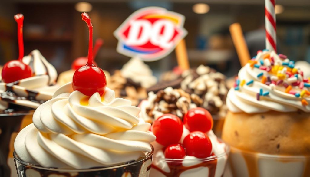 Dairy Queen sundae selection