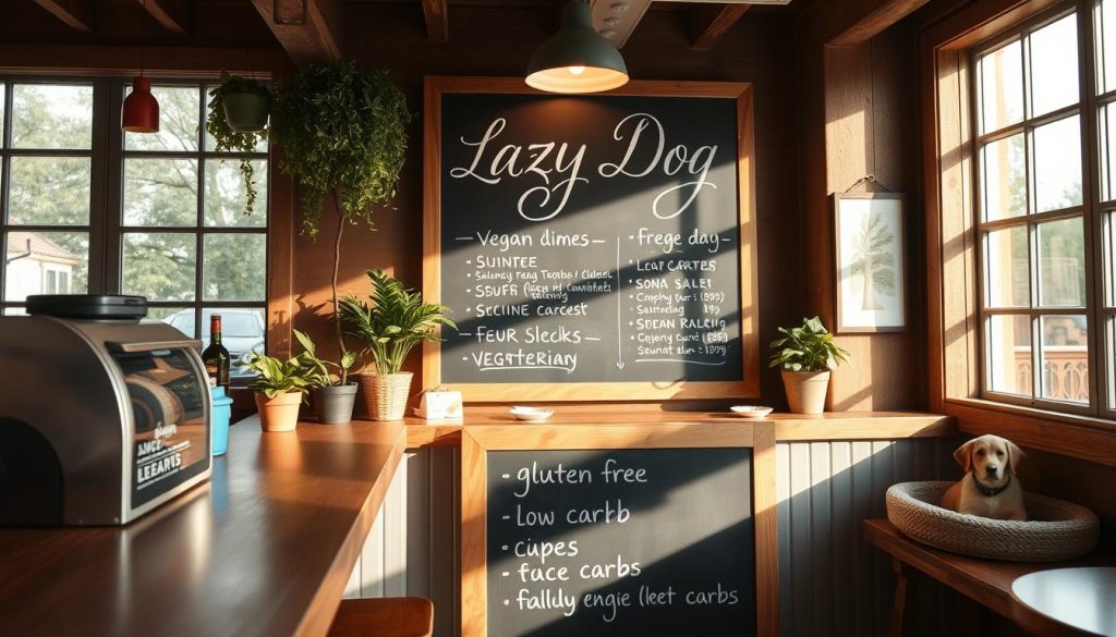 Lazy Dog Lunch Menu Dietary Options