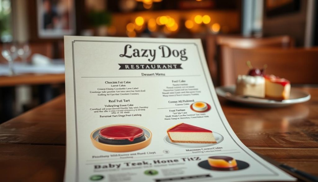 Lazy Dog Restaurant Dessert Menu