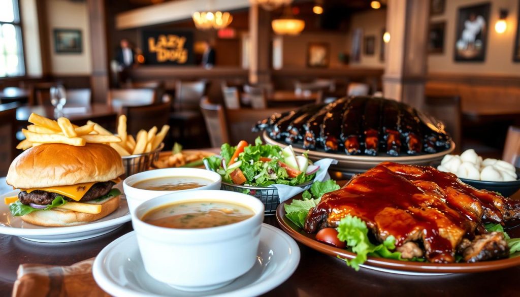 Lazy Dog Restaurant Signature Lunch Dishes