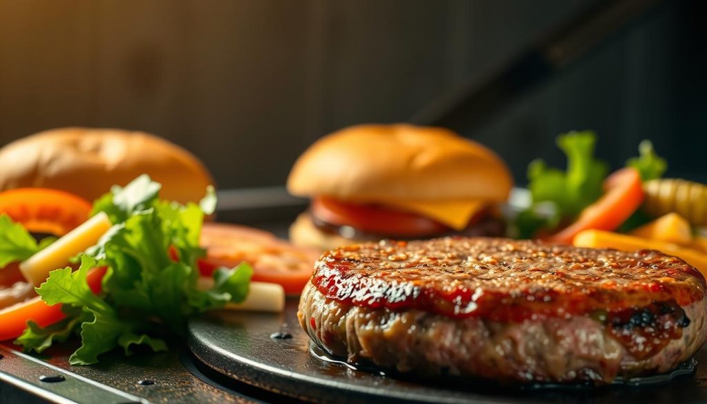 Premium burger ingredients