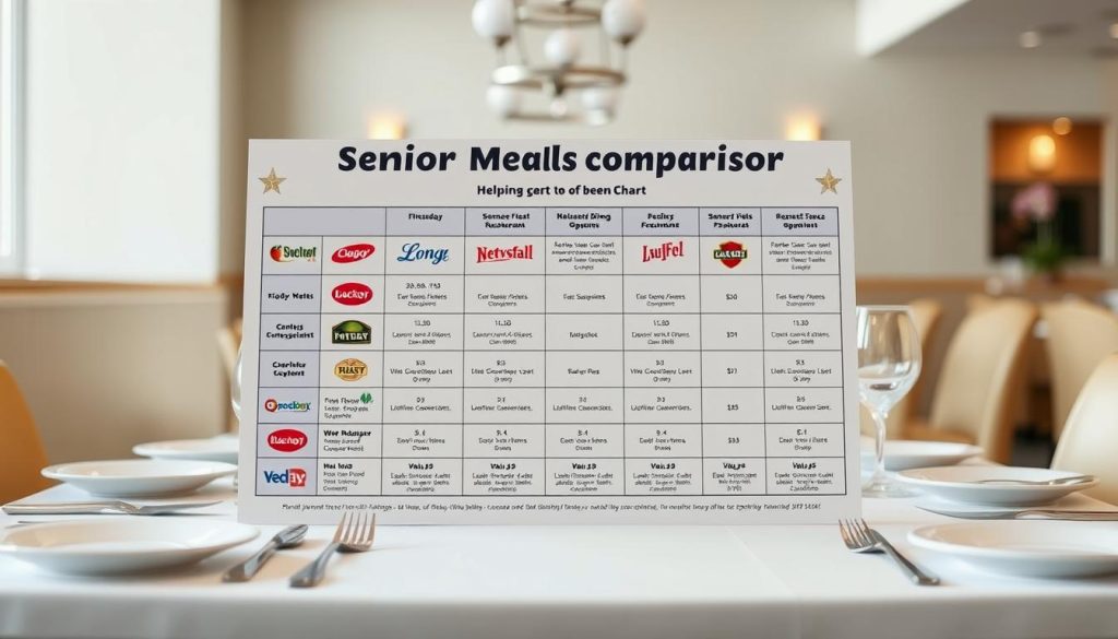 Senior meals comparison chart