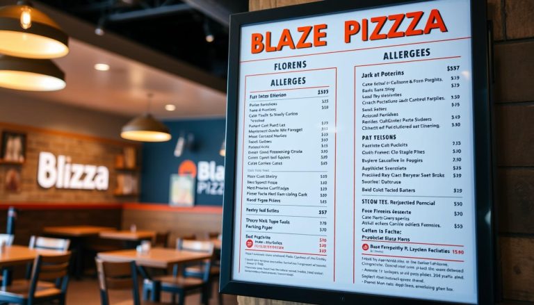 blaze pizza allergen menu