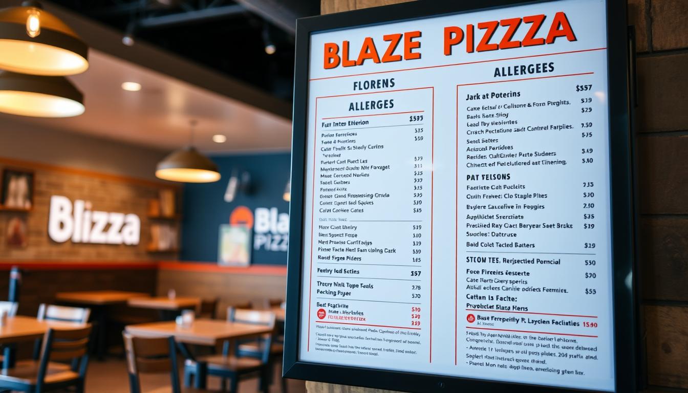 blaze pizza allergen menu