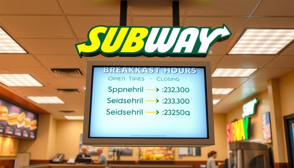 Subway breakfast hours schedule