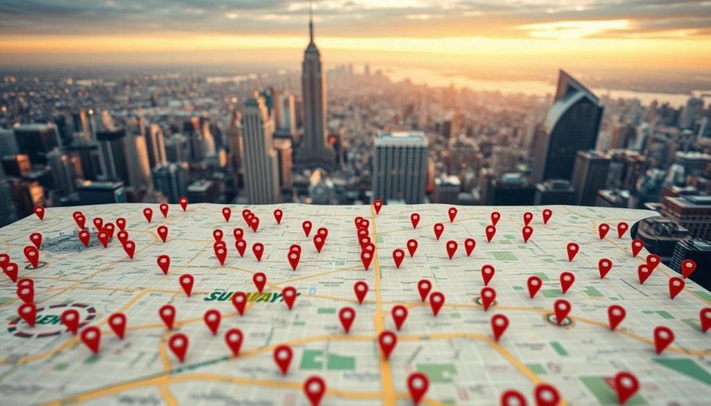 Subway restaurant locations map