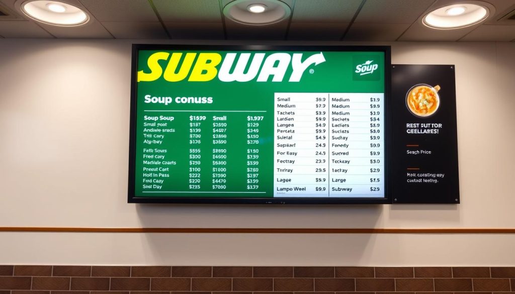 Subway soup prices and meal deals