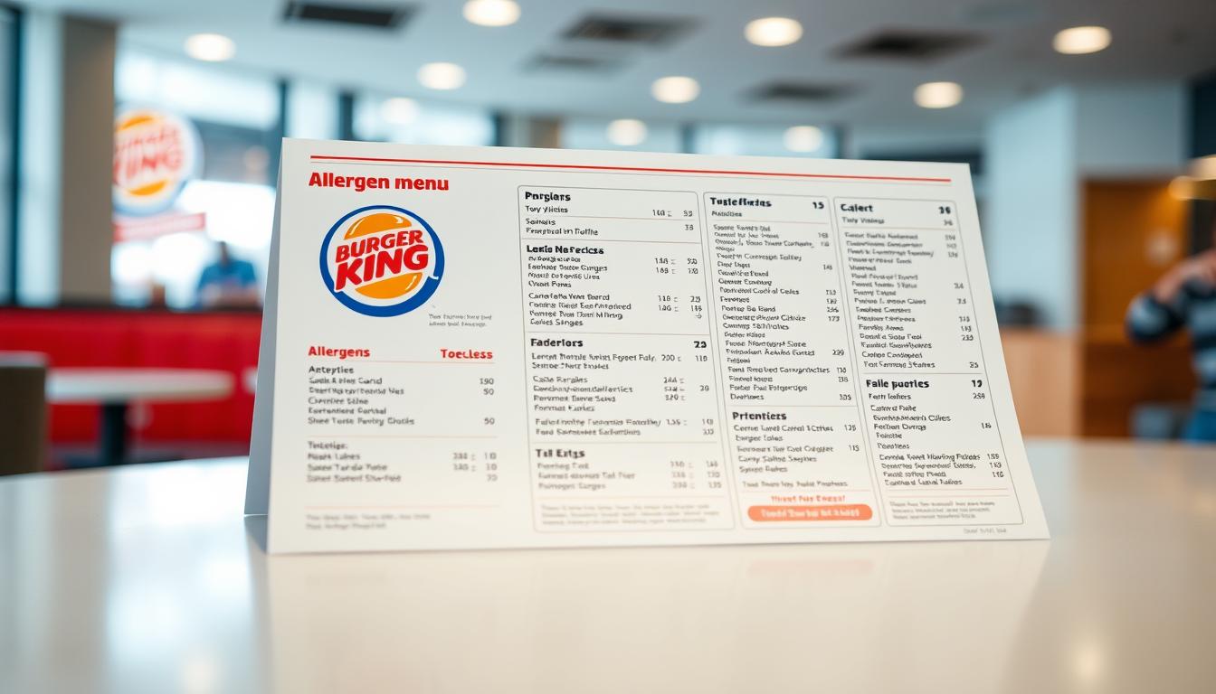 burger king allergen menu