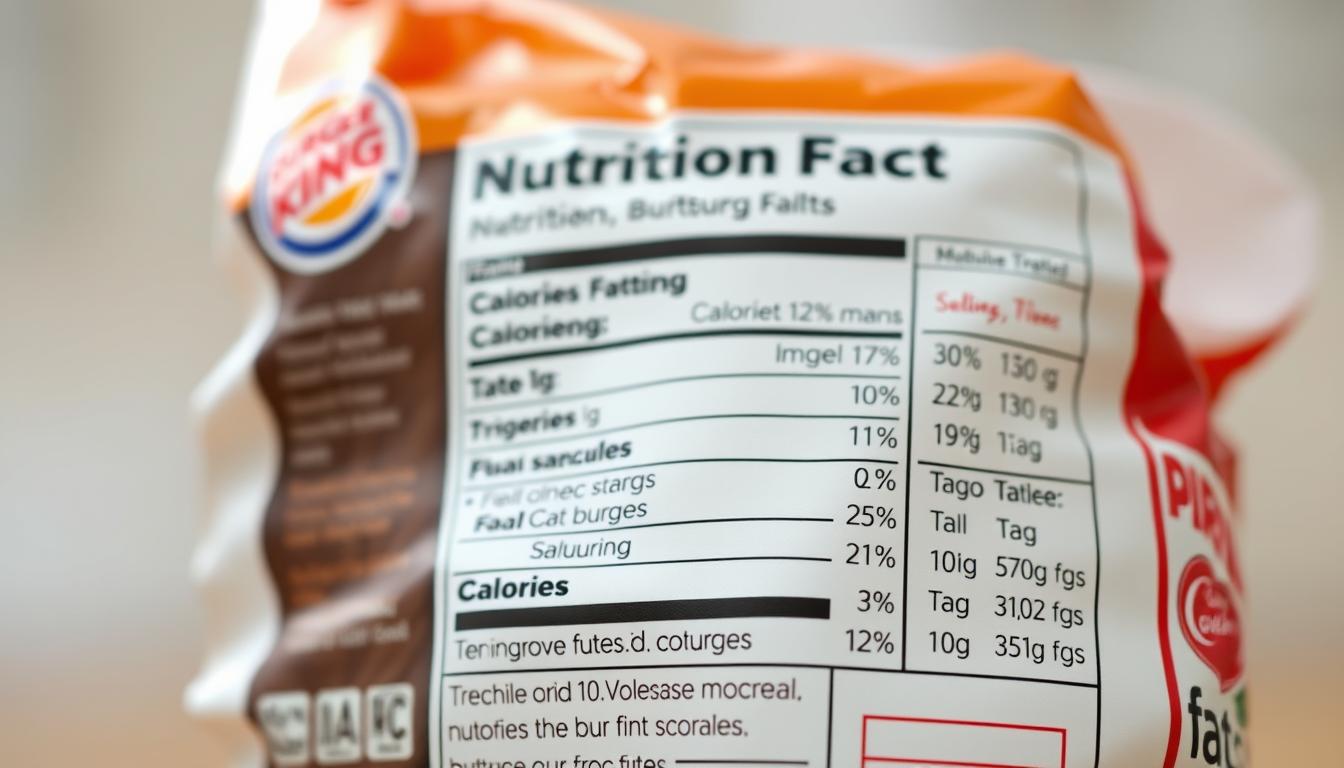 burger king menu calories