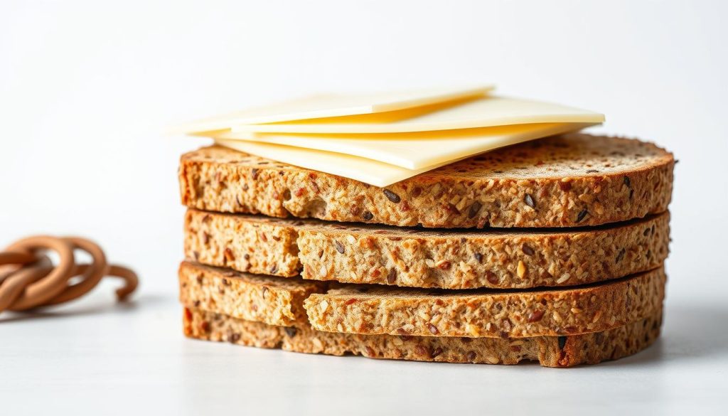 multigrain bread and provolone cheese