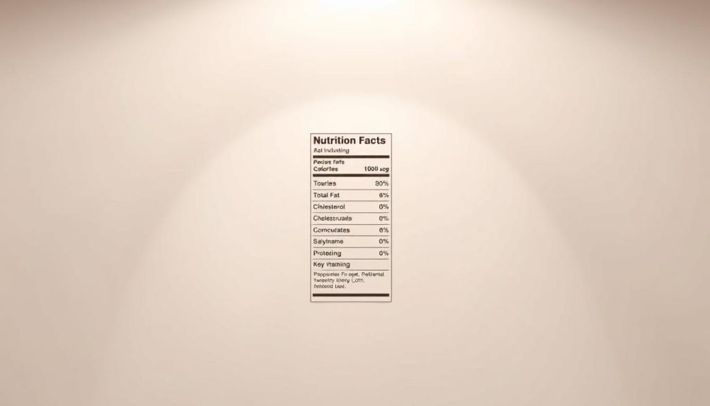 nutrition facts and calorie information