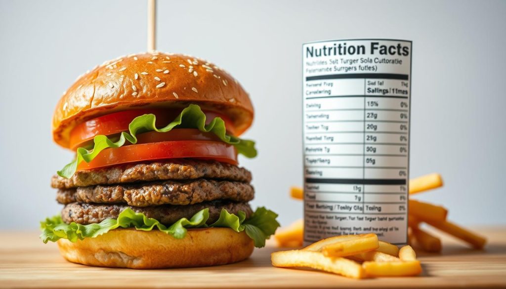 nutrition facts burger