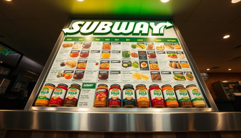subway sauces menu