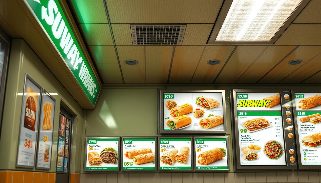 subway wraps menu