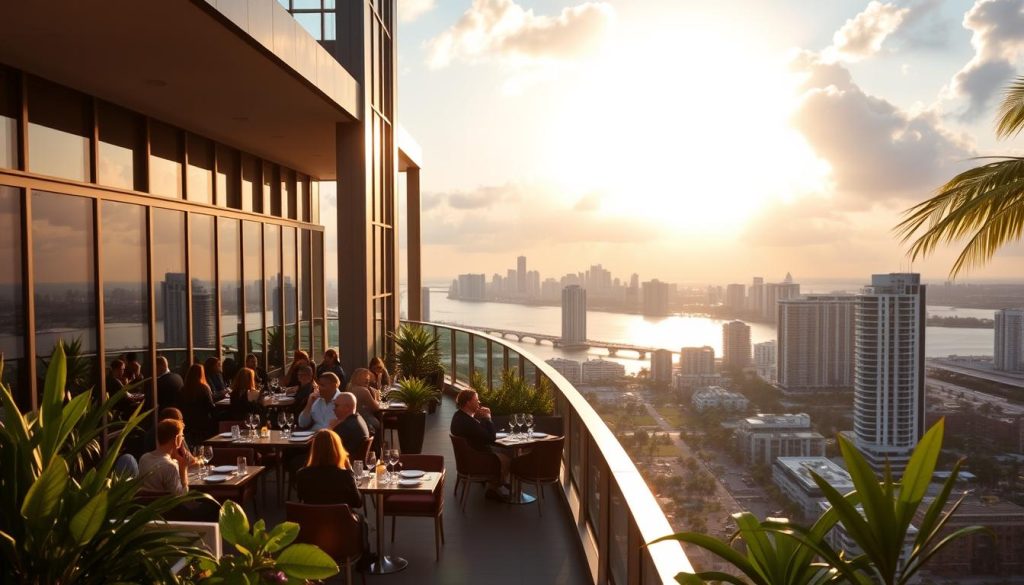 Miami rooftop restaurants with a view