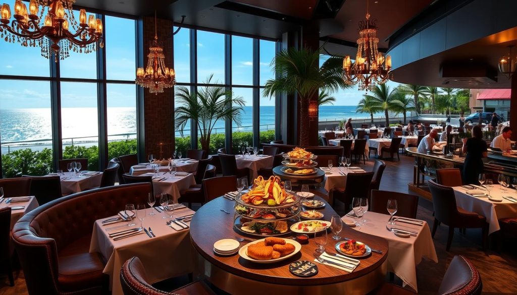 upscale seafood restaurant