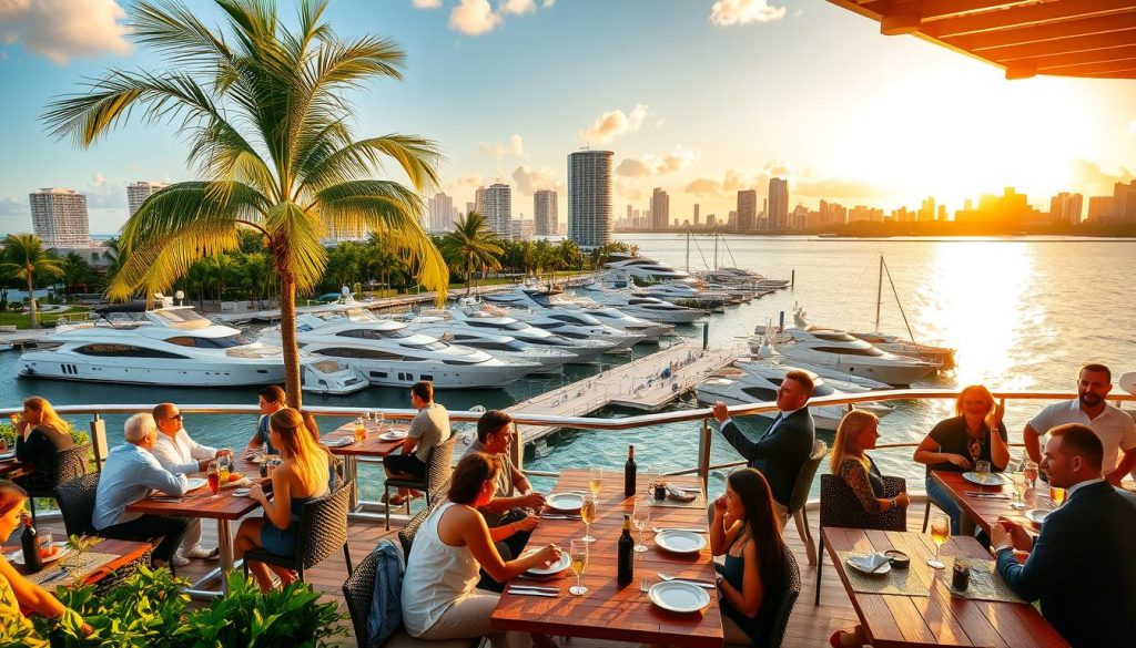 waterfront dining Miami