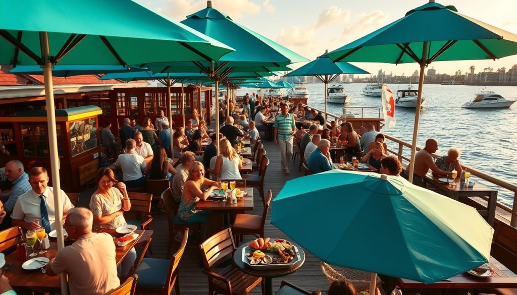 waterfront seafood dining miami